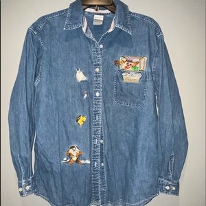 Jean button up shirt